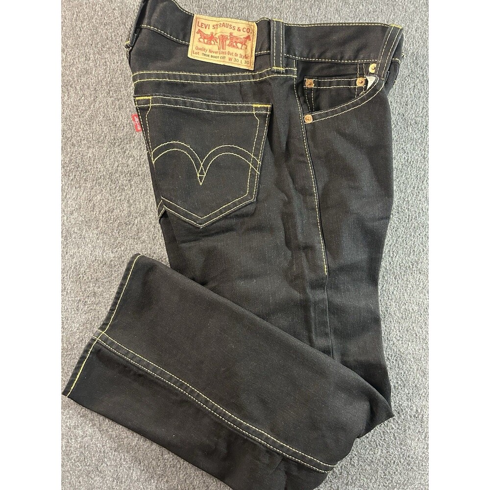 New Levi’s Type 1 Jeans TRUE BOOT CUT Men’s 30x30 Black Denim Vintage Big Stitch